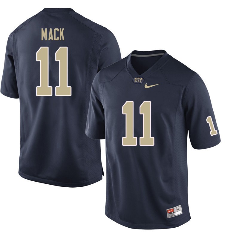 Men #11 Taysir Mack Pittsburgh Panthers College Football Jerseys Sale-Navy